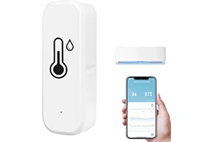 WiFi-termometer digital hygrometer Smart Life/Tuya app | Mini Digital luftfuktighetstemperatursensor inomhus, kompatibel med Google Home Alexa, under växthusgolv
