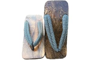 Black Sugar Géta - Sandalias de madera para hombre con diseño japonés, Yugata Samurai Tong, con goma para la casa, para cosplay