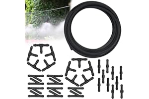 YAANBUNB 5M Wischwasserschlauch Reparaturset 4mm Spritzwasserschlauch Auto Windschutzscheibe Washer Spray Nozzle Kit Universal Scheibenwaschanlage Schlauch mit 30 Schlauchverbinder für Scheibenwischer