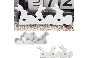 Silikonformen Gießformen Hasen, FORMVERSITY silikonform Kerzenhalter Osterhase Gießform Herz Hase Osterei, Ostern Ostereier Silikonform 3D Osterhase Silikonform Kerzenhalter für Gips