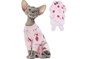 DENTRUN Cat Surgery Recovery Suit Female Male Cats Spay/Neuter Suit Soft Onesie After Surgery, Kitten Surgical Collar Cone Alternative Shirt, Abdominal Wounds Anti-Licking Cat Body Suit Post Surgery