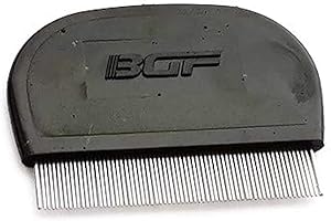 BGF Läusekamm Nissenkamm aus Edelstahl extra fein für Baby Kinder Erwachsene und Haustier (1er Pack- Schwarz extra fein)