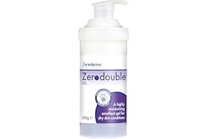Zeroderma Zerodouble Emollient Gel, Double Moisturising Action Gel for Dry Skin Conditions, Eczema, Psoriasis, Dermatitis, Ichthyosis, Elderly Pruritus (500g, Pack of 1)