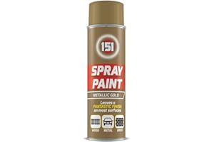 UNKNOWN 151 Metallic Gold Multi-Purpose Aerosol Spray Paint 200ml (1 Pack)