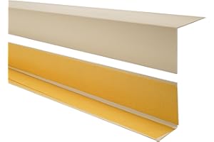Quest Profilo angolare in PVC, autoadesivo, protezione per gli angoli, listello angolare, 15 x 15 mm, 150 cm, beige