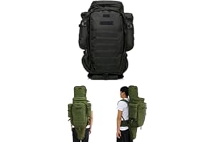 SJASD Taktischer Gewehrrucksack,Taktischer Rucksack Militar Wanderrucksack Mit Gewehrhalter,Wasserdicht Waffentasche für Langwaffen Airsoft Waffen Rucksack für Reisen Camping Jagd Trekking Klettern