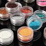 Glitter Eyeshadow LuckyFine 30 Farben Mix Glitter Puder Lidschatten Eyeshadow Kosmetik Schminke Makeup Set - 