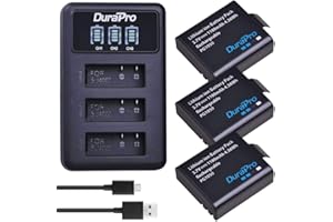 DuraPro 3 Stücke PG1050 Sj4000 Batterie + LED 3 Slots USB Ladegerät für AKASO EK5000 EK7000 SJCAM SJ4000 SJ5000 EKEN M10 4 Karat H8 H9 H9R H8R GIT-LB101 GIT PG900