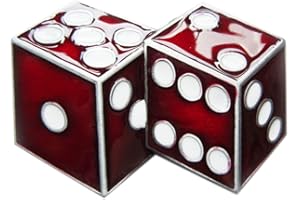 JEAN'S FRIEND Red Enamel Dices Casino Gamble Vintage Belt Buckle Gurtelschnalle