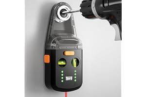 Tyrry 4-in-1 Laser Spirit Level with Cross Spirit Level, Drilling Dust Collector, Wall Mount, Electronic Vacuum Suction Cup, Leveling Tool, Perfect for Hanging Pictures, Painting and Home Renovations