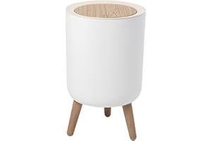 KITCHEN MOVE Poubelle sur pied de salle de bain touch 7L MALMO Couleur bois