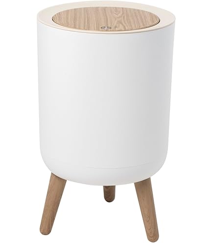 Relaxdays Poubelle «Retro» 30L Poubelle Cuisine Ronde Déchet Couvercle