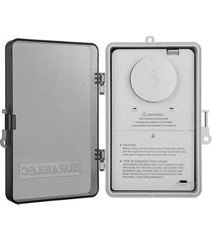 GE Heavy-Duty 7-Day Digital Box Timer – Metal, Tamper-Resistant, Battery Backup, 120/240/277 VAC, NEMA 3R, For Pool Pumps, Water Heaters & More (46537)