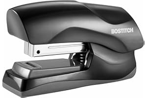 Bostitch Office Zszywacz o dużej wytrzymałości, pojemność 40 arkuszy, bez zacinania, pół paska, pasuje do dłoni, do klasy, biura lub biurka, czarny