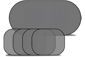 HTRTRR Baby Window Sunshade - Set of 5 with 1.0 suction cup, self-adhesive window sunshade, UV protection, easy to install, suitable for rear and side windows| Universal
