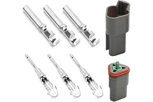 JUUDDENPARTS Kit de connecteurs DT à 3 broches, connecteur de fil électrique étanche pour moto, camion, voiture, bateau, scooter, caravane (1 ensemble)