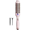 Wavytalk Thermal Brush, Heated Hot Brush Styling 38mm Ionic Thermal Round Iron for Blowout Express, Heated Curling Iron Create Natural Curls, Dual Voltage and UK Plug, Pink