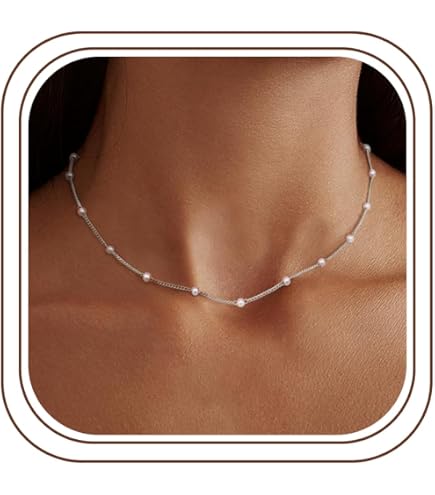 Gioielli Collana girocollo con catena clavicola scintillante