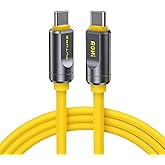 Aohi The Future Adonis Type-C to Type-C 2m PD 3.1 120Gbps 240W 8K S&uuml;per Hızlı Şarj/Data Kablosu, Sarı
