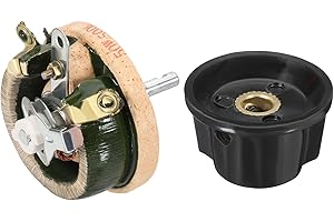 YOKIVE 50W 500 Ohm Rheostat, Ceramic Rheostat Adjustable Resistor High Power Wirewound Potentiometer Variable Resistor with Variable Control Knob Cover