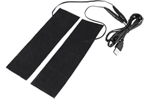 ‎WALFRONT DC 5V 1 para Mata grzewcza Czarny elektryczny element grzewczy USB z w?¨®kna w?glowego do ogrzewania st¨®p