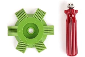 Greatangle Universel En Plastique Voiture A/C Radiateur Condenseur Évaporateur Ailette Redresseur Bobine Peigne pour Système De Refroidissement Automatique Outil vert et rouge