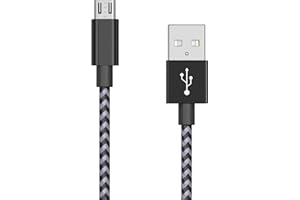 CiSiRUN 3 Metri Cavo di ricarica per controller PlayStation 4,cavo di gioco per caricabatterie micro USB extra lungo placcato in oro per connettore con bloccaggio a frizione Adatto per tutte le PS4