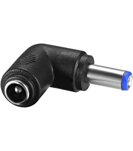 QIANRENON Angolo di 90 gradi DC5,5 x 2,5 mm a 5,5 x 2,1 mm Adattatore da maschio a femmina Convertitore accoppiatore 2 pezzi