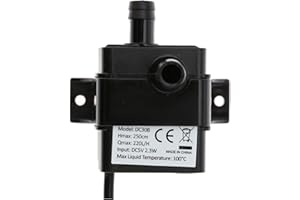 Irfora Pompa a fontana, anche ultra silenziosa, mini USB DC5 V, 2,3 W, micro pompa ad olio, impermeabile, per acquario, circolazione, 220 l/altezza ascensore, 250 cm