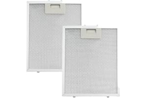 FUBESK Filtro de campana extractora, filtro de ventilación de metal para la mayoría de marcas líderes de campanas extractoras/rejillas de ventilación de campana extractora, 250 x 310 mm (2 unidades)
