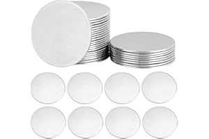 PH PandaHall 30pcs 30mm Laser Engraving Blanks Metal Discs Stainless Steel Blanks Stamping Tags Coin Pendants for Dog Collar DIY Crafts Jewellery Making Gift Tags Valentine's Day, No Hole