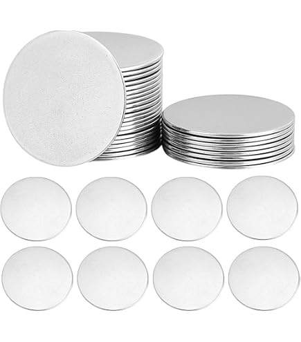 Lot De 8 étiquettes En Laiton Vierges 40 Mm - Pour Estampage, Gravure, Artisanat - Pendentif, Décoration, Porte-clés - 2