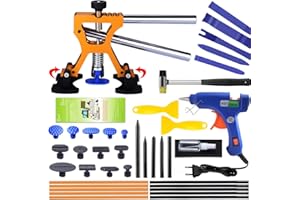 Randalfy Dellen Reparatur Ausbeulwerkzeug Dellen Reparaturset, Abzieherset mit DIY Golden Lifter für Fahrzeug Dellen/Tür Dings/Hagel Schaden Entfernen