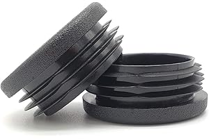 HEUSKAY 16 tapones de tubos redondos, tapones de láminas para tubos redondos de 40 mm de diámetro, color negro