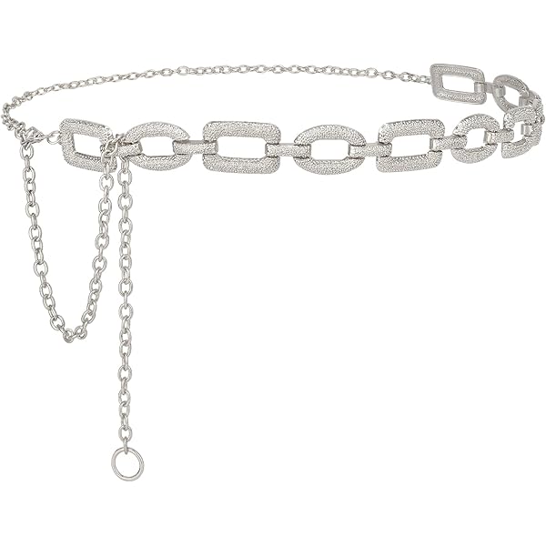Damen Kettengürtel Silber - Verstellbarer Taillengürtel Für Kleider & Jeans