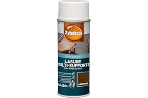 Xyladecor - Lasure Protectrice Aérosol pour Bois Extérieur - Abris, Palissades, Mobilier de Jardin, Volets, Portes et Portails - Chêne Foncé 400ml