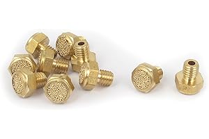 UXCELL sourcing map 10Stk. M5 Gewinde Flachkopf Pneumatik Luftschalldämpfer Geräuschabsaugung de