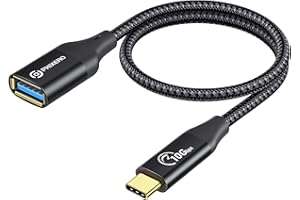 PHIXERO [10Gbps USB C auf USB Adapter 3.1, 0.3M OTG Adapter USB C, USB C Stecker auf USB Buchse Kompatibel mit Samsung Galaxy, Huawei Mate, iPad Pro, MacBook Pro
