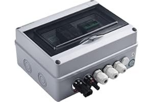 Oniissy IP65 impermeabile PV Combiner Box, 550V, 1 In 1 Out, Rilevamento in tempo reale, Lunga vita lavorativa,550V 1 In1 out 1 String Solare PV Combiner Box Protezione Impermeabile IP65