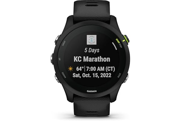 Garmin Forerunner 255, Music - Montre GPS Multisports connectée de Running – Noire – Boitier 46 mm