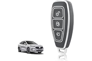 TOOMUME Funda Llave TPU, Carcasa Llave Apto para Ford Kuga Puma Fiesta Focus Ecosport Mondeo Galaxy Edge Grand C-MAX B-MAX Mk2 Mk3 Mk4, Cubierta Llaves Coche Mando - Smart Key
