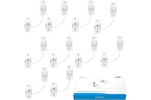 eSynic 10 Pack Window Locks for Upvc Window Durable Window Locks Child Safety No Drilling Strong Self Adhesive Window Safety Restrictor 2 Way Installation Window Security Lock with Screw for Home etc
