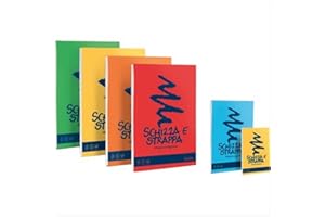 Favini Quaderno Schizza et antistrappo, A5, 150 Fogli, Bianco, Colore Copertina Casuale 1 Pezzo