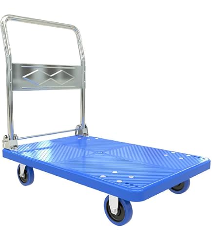 Carrello a scala pieghevole Juskys - Scala con ruote in gomma dura e telaio in acciaio - Carrello per traslochi e oggetti pesanti