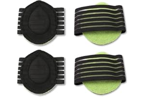 LEEQ Fußgewölbe-Bandagen - 2 Paar Kompressions-gepolsterte Plantarfasziitis-Bandagen für Schmerzlinderung und wunde Plattfüße, Fersensporn (schwarz Einheitsgröße)