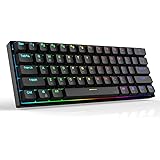 DIERYA 60% Gaming Keyboard,61 Keys Bluetooth 5.1 Wireless/Wired RGB Backlit Mechanical Keyboard with PBT Keycap,Waterproof Ho