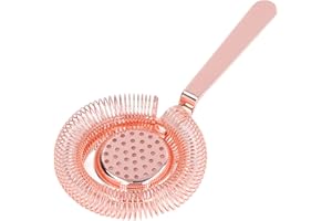 HAOFY Hawthorne Passoire, Passoire de Bar Passoire à Cocktail Professionnelle en Acier Inoxydable pour Bartending Restaurant Party(Or rose)