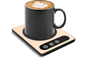GARMEE Elektrischer Kaffeewärmer - für den Schreibtisch, Tassenwärmer mit 9 Temperatureinstellungen, Getränkewärmer mit Touchscreen-Schalter, zeitgesteuerte Funktion für Kakao, Milch, Tee