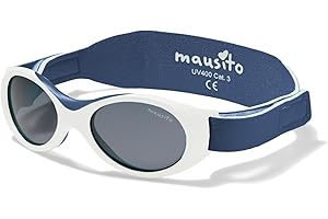 Mausito Gafas de sol BEBÉ 0-1,5 años niño I Gafas de sol infantiles FLEXIBLES I 100% PROTECCIÓN UV I Suave puente nasal I Gafas de sol para bebés con banda ajustable I Diseño Europeo