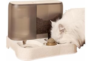 Arespark Ciotola 2 in 1, Mangiatoia con Fontana d'Acqua, Ciotola per Gatti, Ciotola Rimovibile, Forniture per Animali Domestici per Gatti, Cani e Gatti